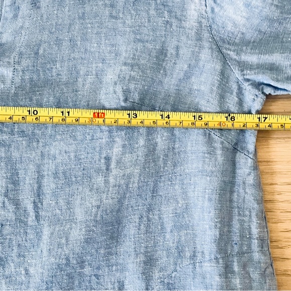 Lands End Blue linen tunic top Size XS Excellent used condition - Picture 3 of 5